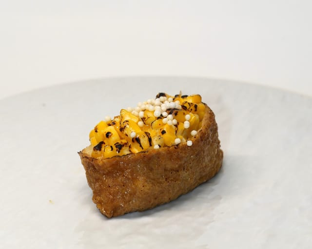 Sweet corn inari.